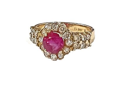 Vintage Ruby and Diamond Ring
