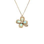 Birks Brooch 18Karat Opal and Diamonds