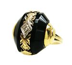 Onyx and Diamond Ring