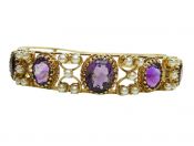 Amethyst Bangle Bracelet