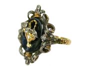 Antique Onyx and Diamond Ring