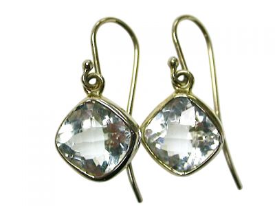 Modern Aquamarine Drop Earrings