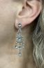 Vintage 5.60ct Aquamarine and Diamond Earrings in 18kt Yellow Gold and Silver