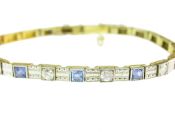 Art Deco Sapphire and Diamond Bracelet