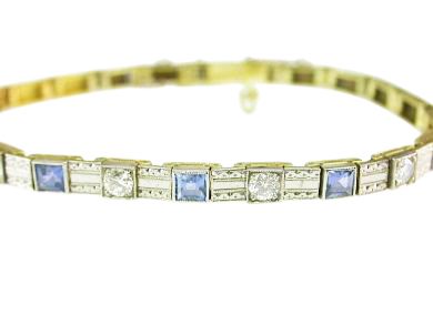 Art Deco Sapphire and Diamond Bracelet
