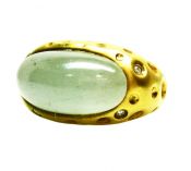 Audrius Krulis Aquamarine and Diamond Ring