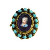 Antique Austro-Hungarian Portrait Poison Ring