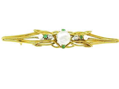 Baroque Pearl Brooch