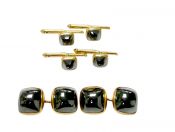 Ryrie Birks Hematite Cufflinks and Buttons Dress Set