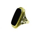 Vintage Black Onyx Solitaire Ring