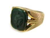 Bloodstone Cameo Ring