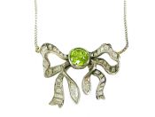 Edwardian Peridot Bow Necklace