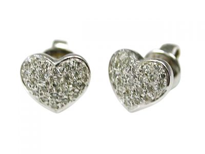 Diamond Heart Earrings