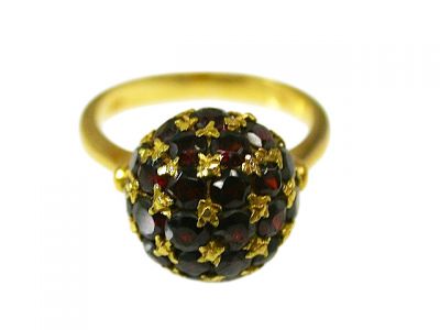 Garnet Ball Ring