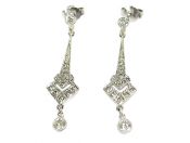 Art Deco Inspired Diamond Drop Earrings