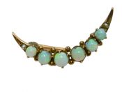 Opal Crescent Brooch