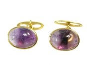Vintage Cabochon Amethyst Cufflinks
