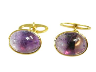 Vintage Cabochon Amethyst Cufflinks