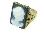 Agate Cameo Ring