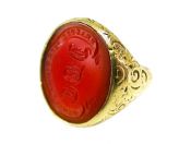 Vintage Carnelian Intaglio Ring