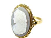 Chalcedony Cameo Ring