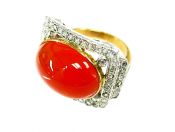Chalcedony and Diamond Ring