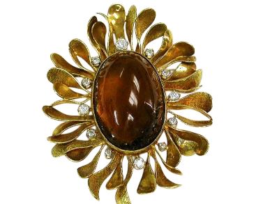 Citrine Brooch
