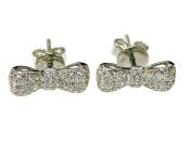 Diamond Bow Earrings