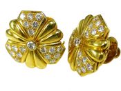 Diamond Floral Earrings