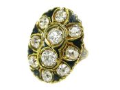 Diamond and Enamel Ring
