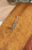 Edwardian 4.92ct Blue Zircon and Diamond Brooch in 18kt White Gold