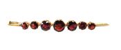 Edwardian Garnet Bar Brooch