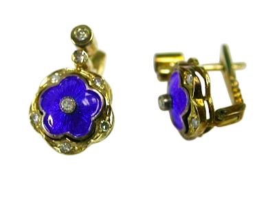 Floral Enamel Earrings