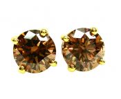 Fancy Brown Diamond Earrings