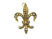 Vintage Fleur De Lys Brooch and Pendant