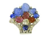 Floral Basket Brooch