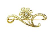 Vintage Floral Brooch