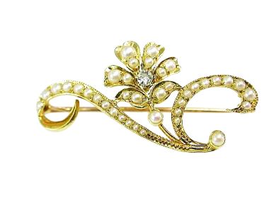 Vintage Floral Brooch