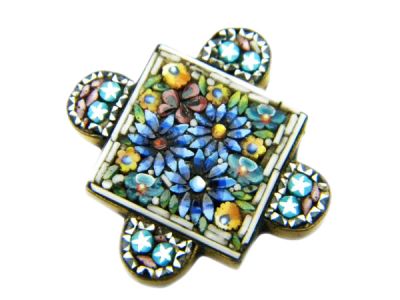 Micro Mosaic Brooch or Floral