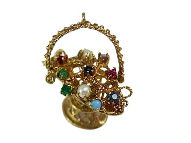 Flower Basket Charm