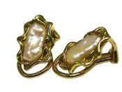 Vintage Freeform Pearl Earrings