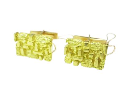 Gold Nugget Cufflinks