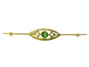 Green Glass Brooch