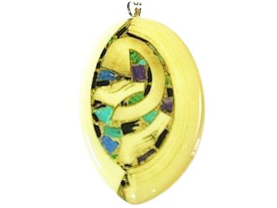 Mammoth Ivory Inlaid Pendant