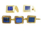 Lapis Cufflink & Stud Set