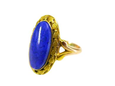 Vintage Lapis Lazuli Solitaire Ring