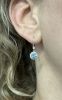 Modern 1.41ct Aquamarine and Diamond Drop Earrings in 14kt White Gold