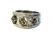 Modern Brown Diamond Ring