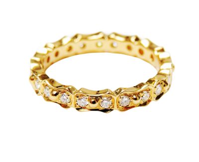 Modern Diamond Chain Link Eternity Band