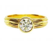 Modern Diamond Solitaire Engagement Ring